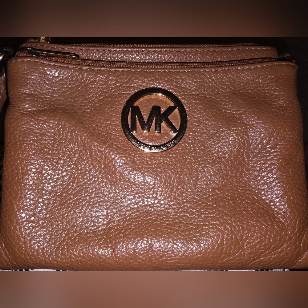 Michael Kors Brown Leather Crossbody Bag